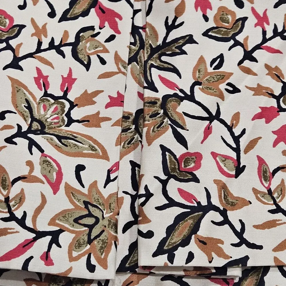 TORY BURCH silk Florar Prink Skirt With Side Zipper Size 8